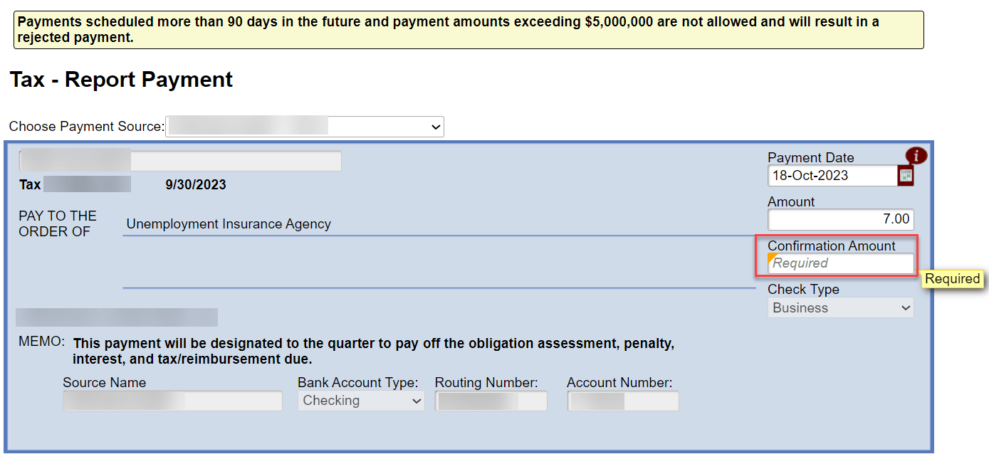 enter a different amount and confirm it