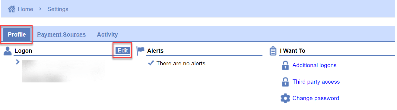 In the “Profile” tab, click “Edit.”