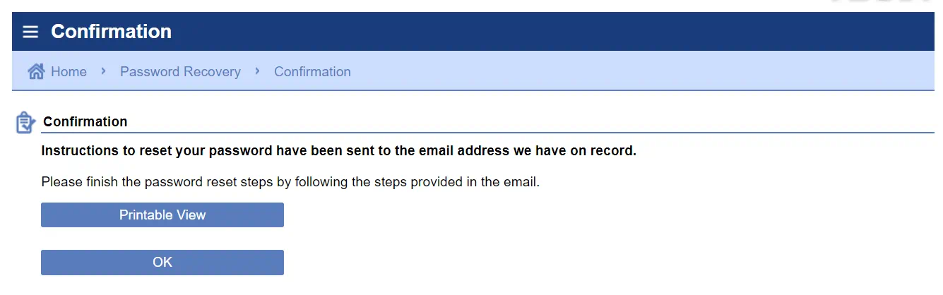 click "ok" on the confirmation page