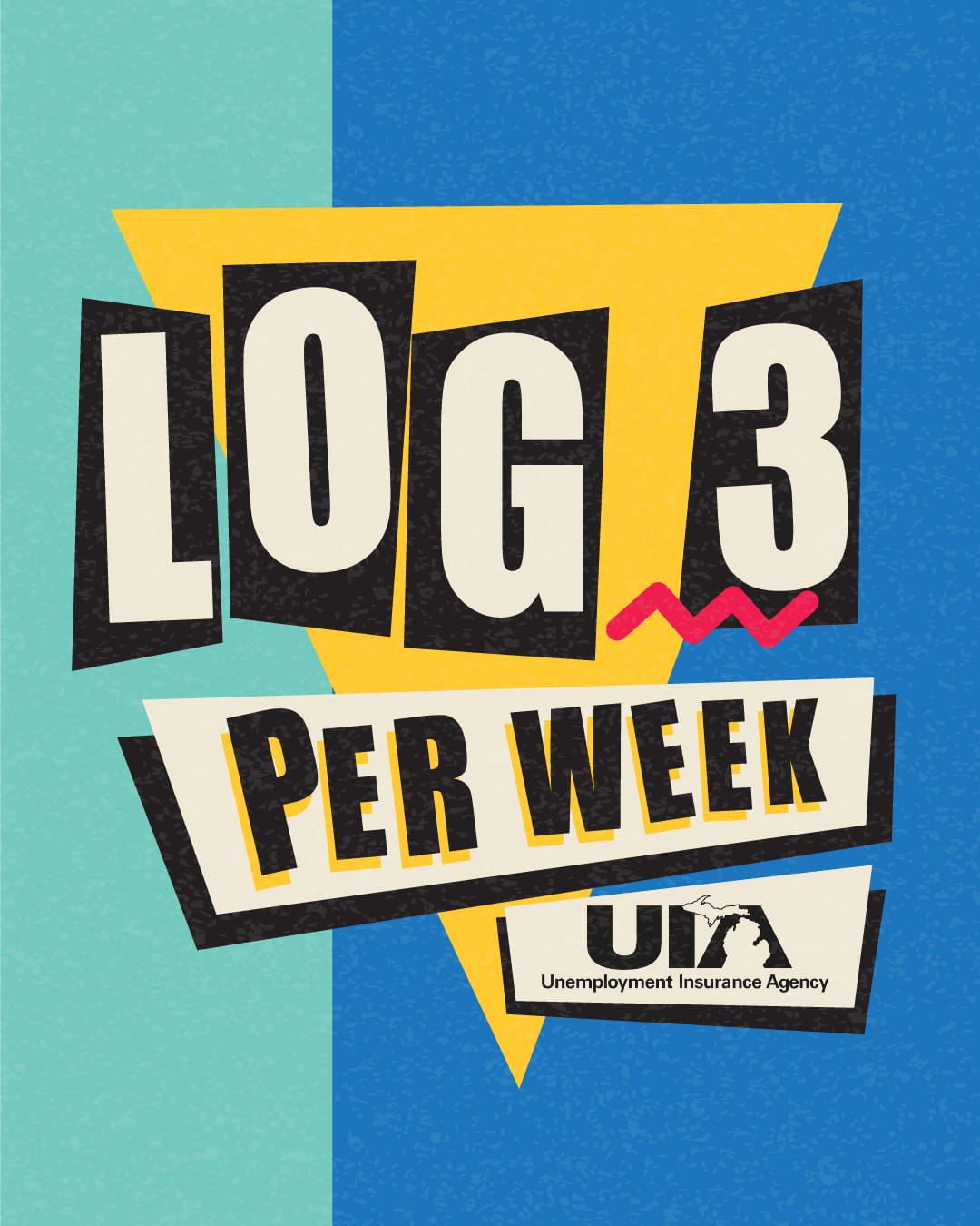"Log 3 per week" graphic with UIA logo.