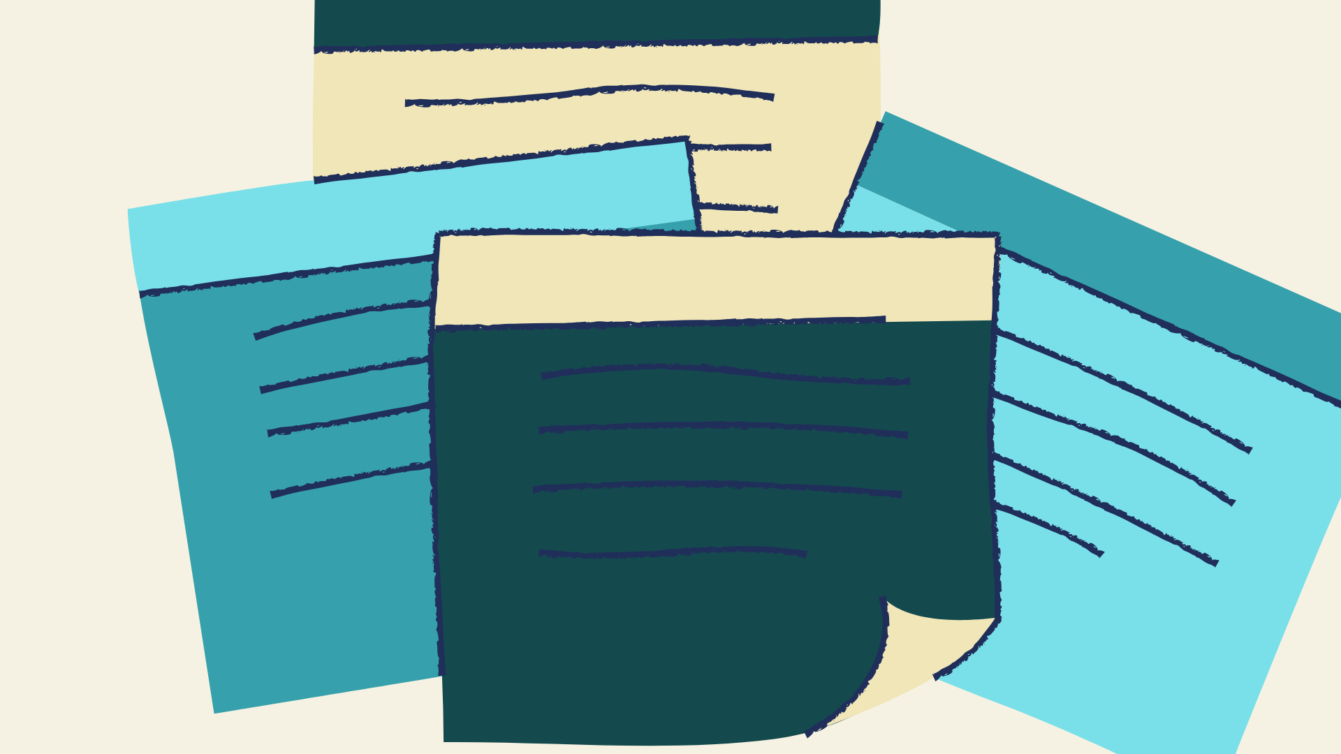 An 2D illustration of notepads.