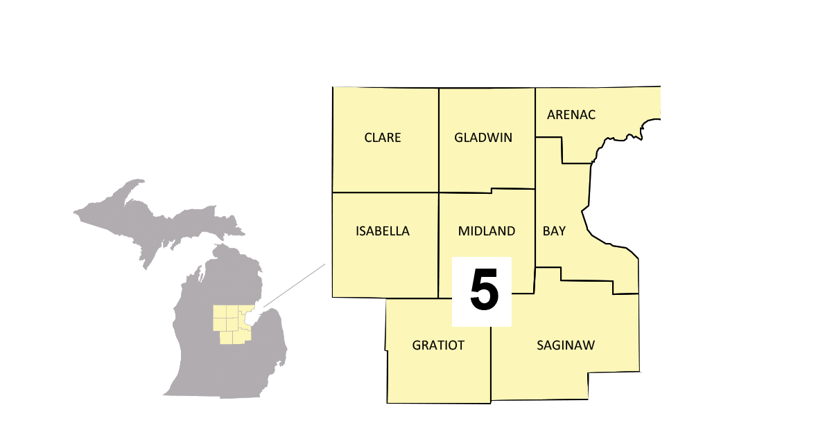 Region 5 map