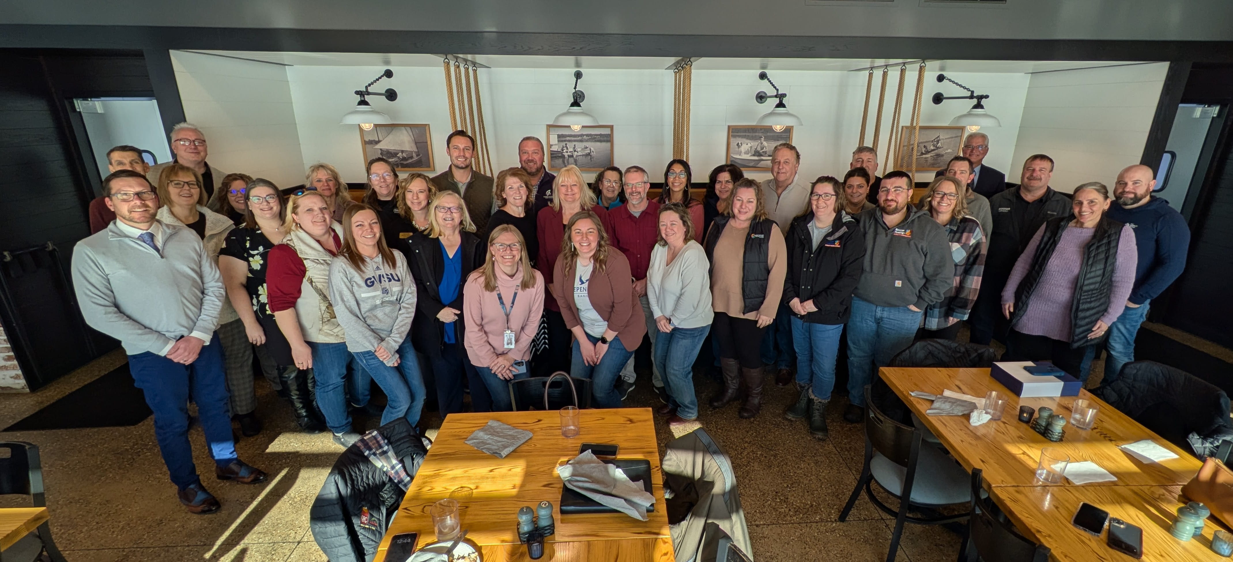 Group of people who attended the Race to Talent event in Newaygo.