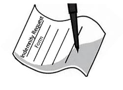 Indemnity Request Form