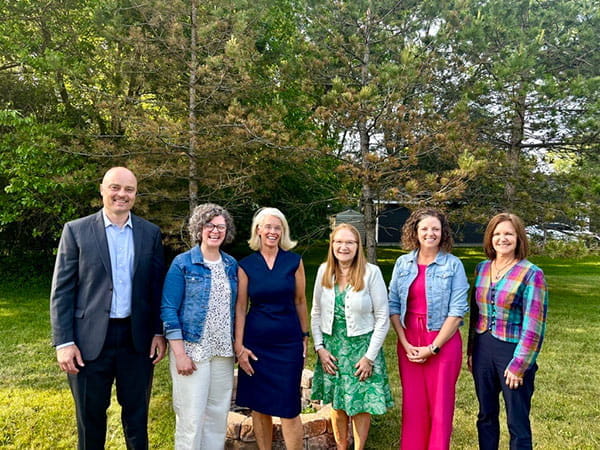 Midland menopause event panel outside for group photo