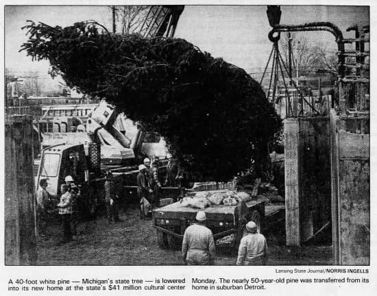 2024 Library of Michigan About Carl the Tree Lansing State Journal 1986