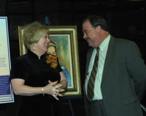 State Librarian Christie Brandau and Lieutenant Governor John D. Cherry Martha W. Griffiths Michigan Rare Book Room