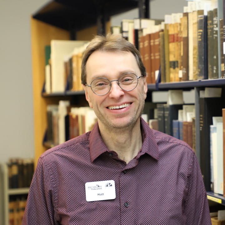 2023 Library of Michigan About Staff Presenters Matt Pacer headshot link