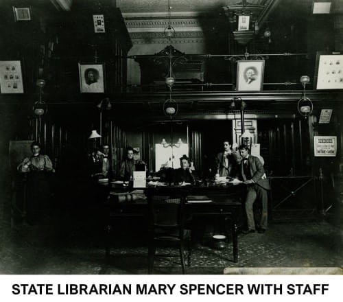 State Librarian Mary Spencer and Staff