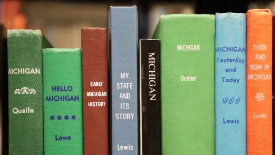 Books on shelf