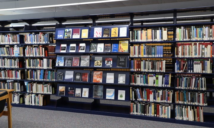 Law Library Services link - shelves