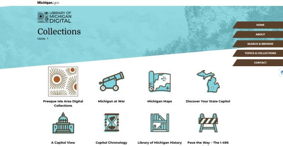 Michigan Materials Online Michigan History Resources Link Image