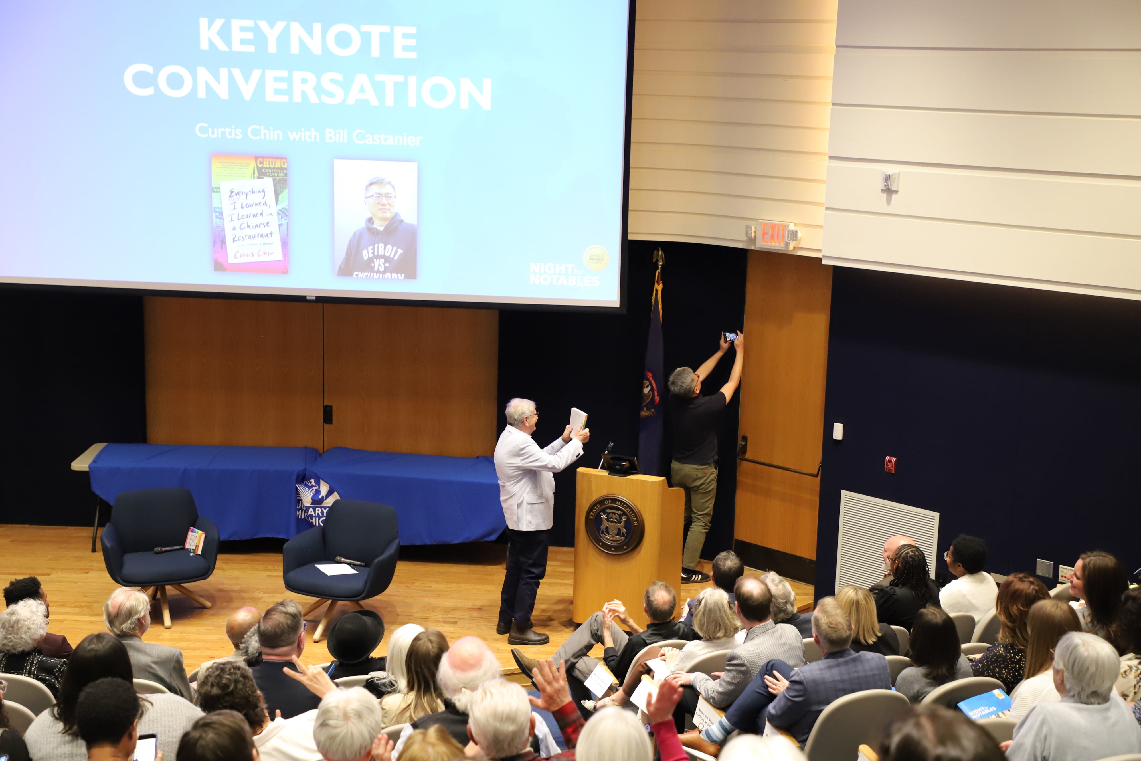 2025 Library of Michigan For Public Michigan Notable Books Night for Notables Curtis Chin Bill Castanier