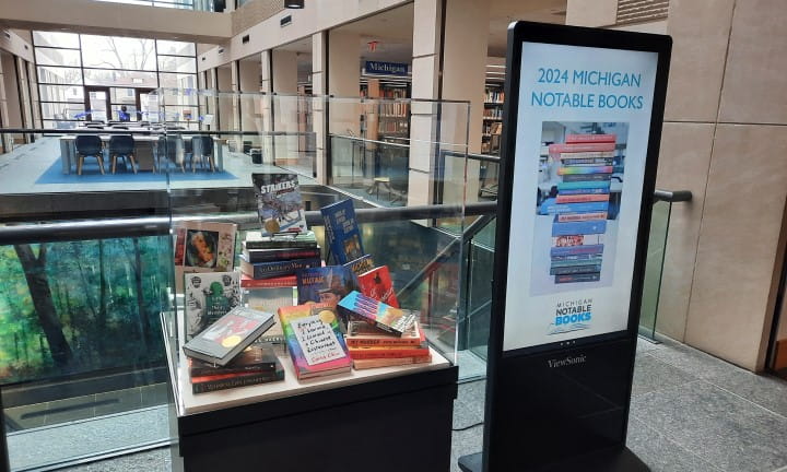 2024 Library of Michigan Michigan Notable Books Promotional Graphics Hero