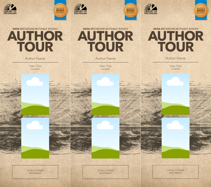 Library of Michigan 2026 Michigan Notable Books Bookmark In-House