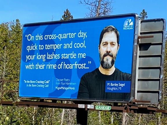 2024 Library of Michigan For Public Michigan Poet Laureate Michigan Words Billboard