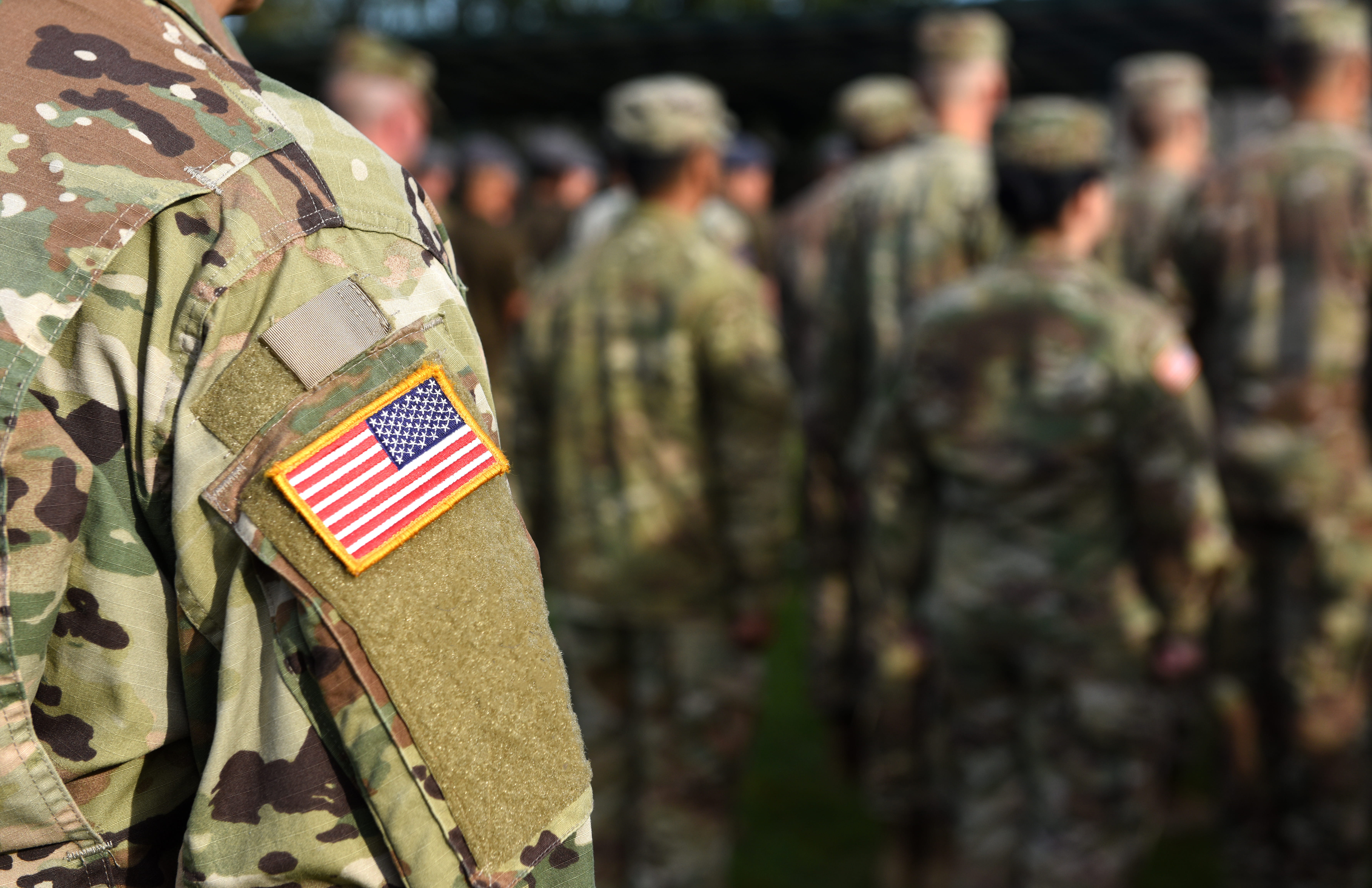 american flag on U.S. Army uniform