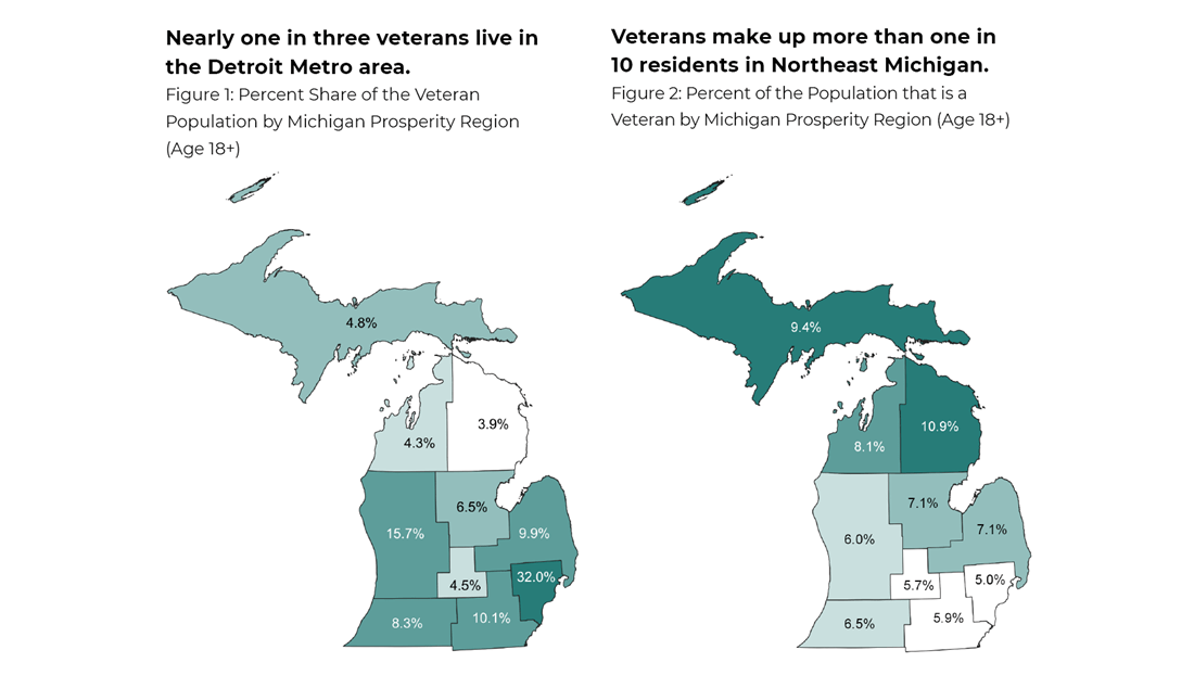 Michigan Veteran Population Maps