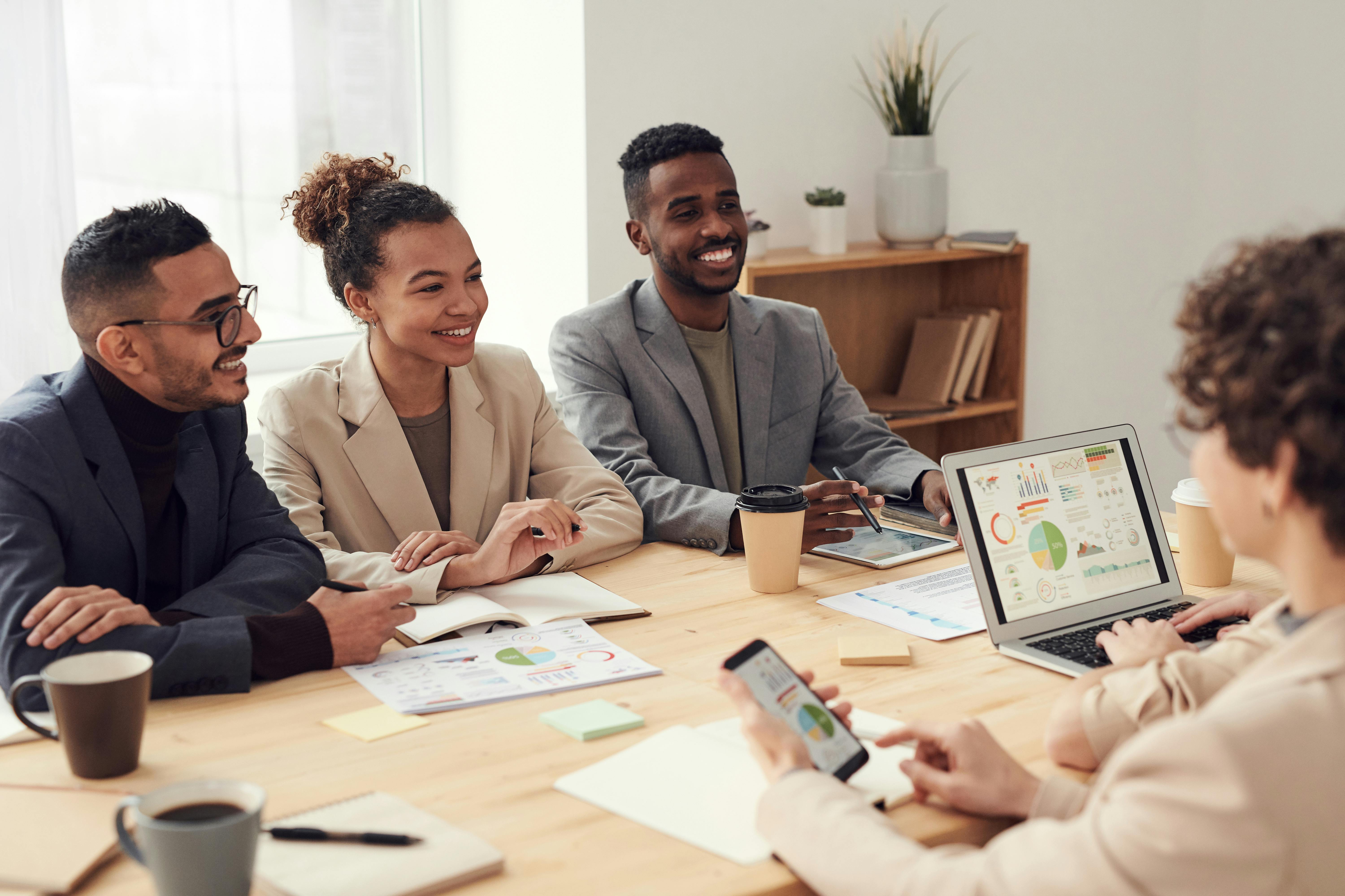 A group of young professionals in an office.