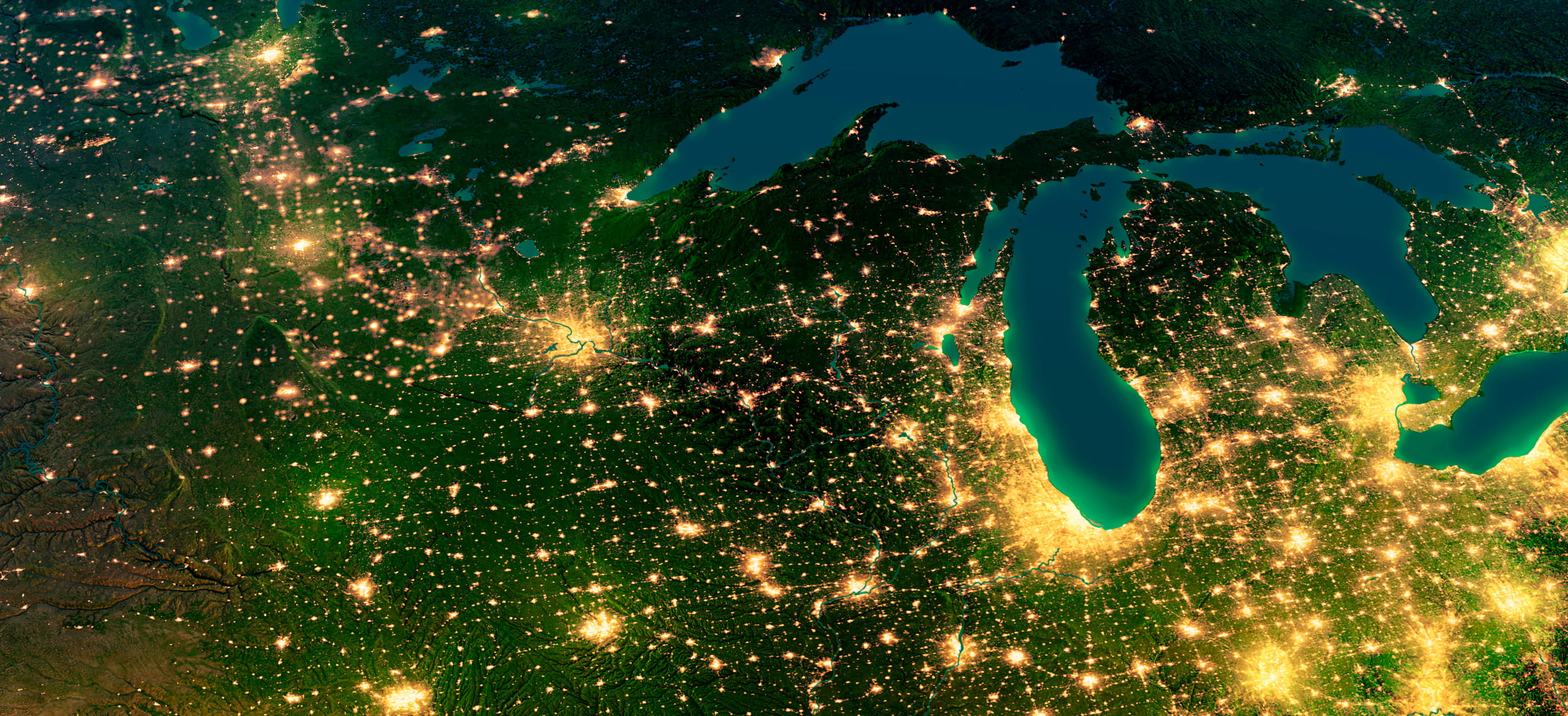 View of state Michigan from Space