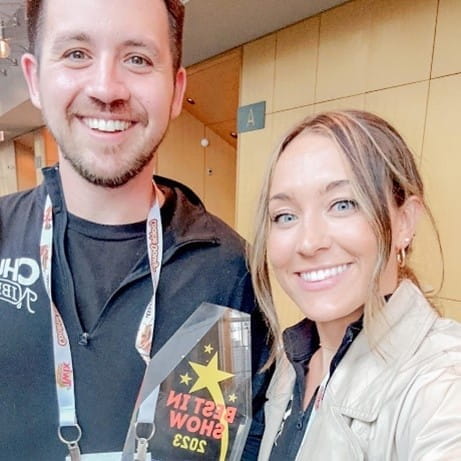 Brad and Katie Cocklin with their 2023 Best in Show Award.
