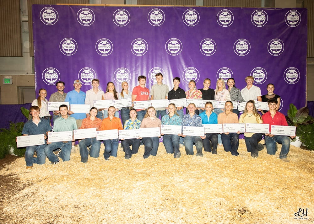 Michigan Youth Livestock 2025 Scholarship Winners Poster: young people posing for the camera