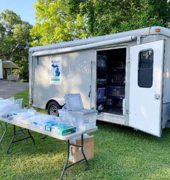 A supply van.