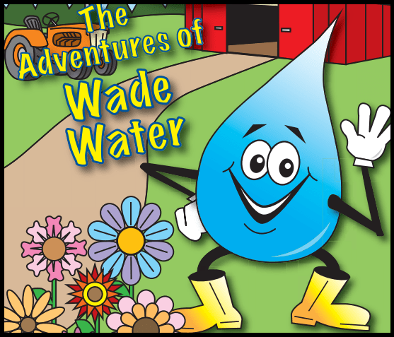 Cover for coloring book: The Adventures of Wade Water