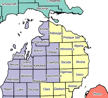 Map of conservation district coordinators