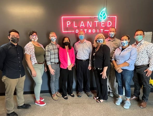 Director McDowell visits Planted Detroit and Ruhlig Farms