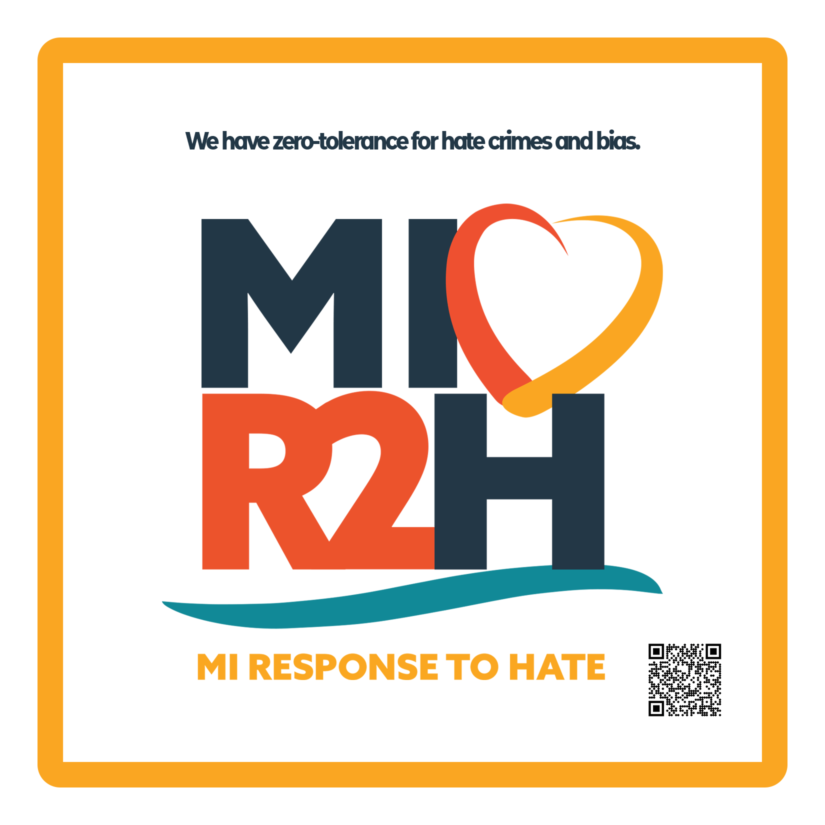 MI Response to Hate Campaign decal