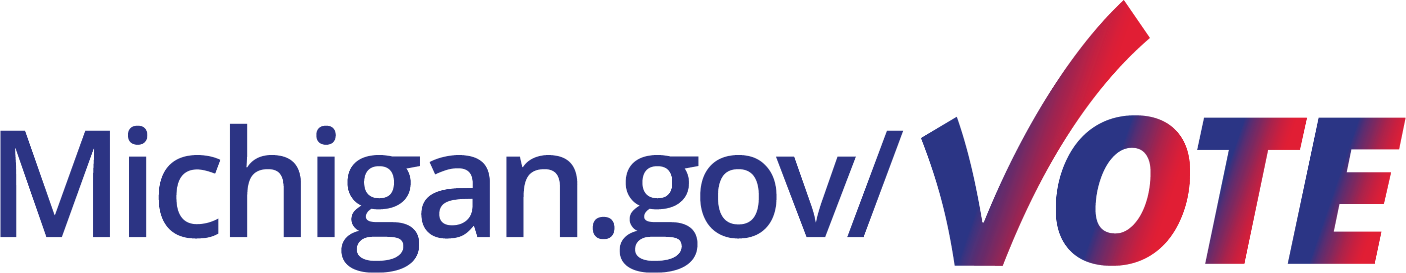 colorful text for michigan.gov/vote