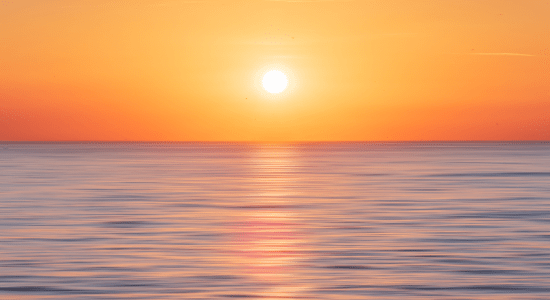 Sunset over water