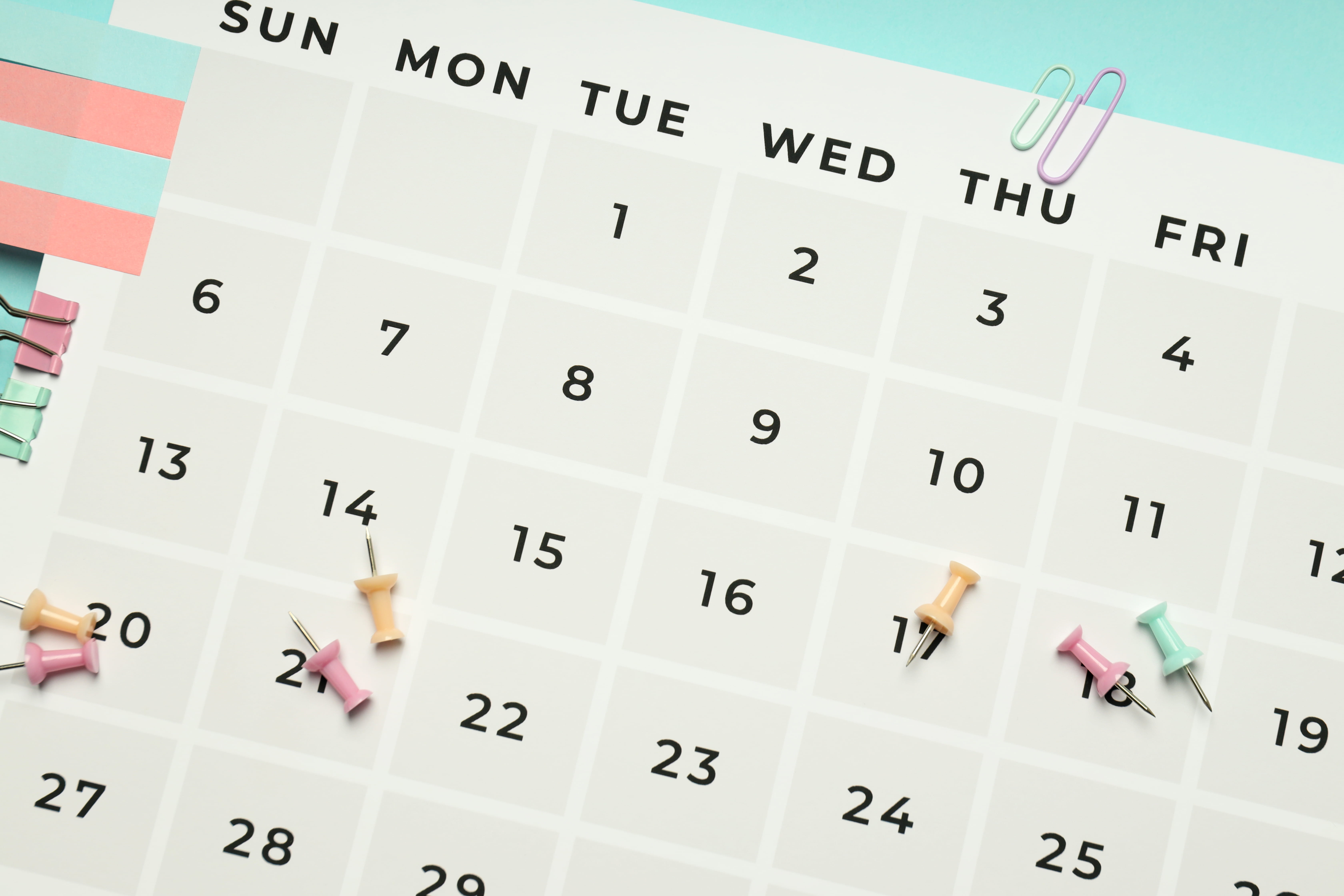 Picture of a calendar.