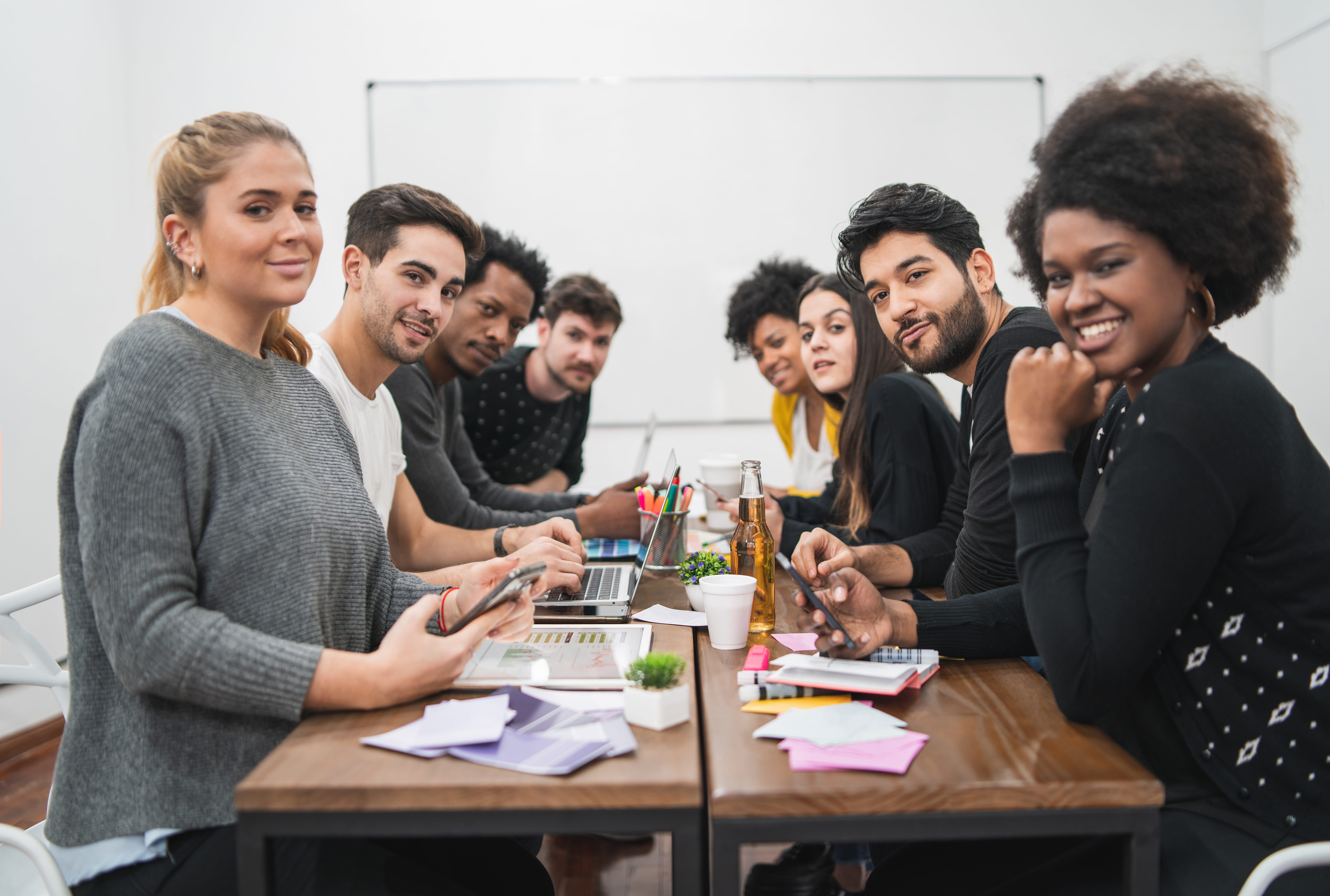 multiethnic teachers in a meeting