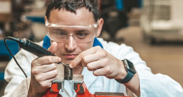 STEM student working on a project