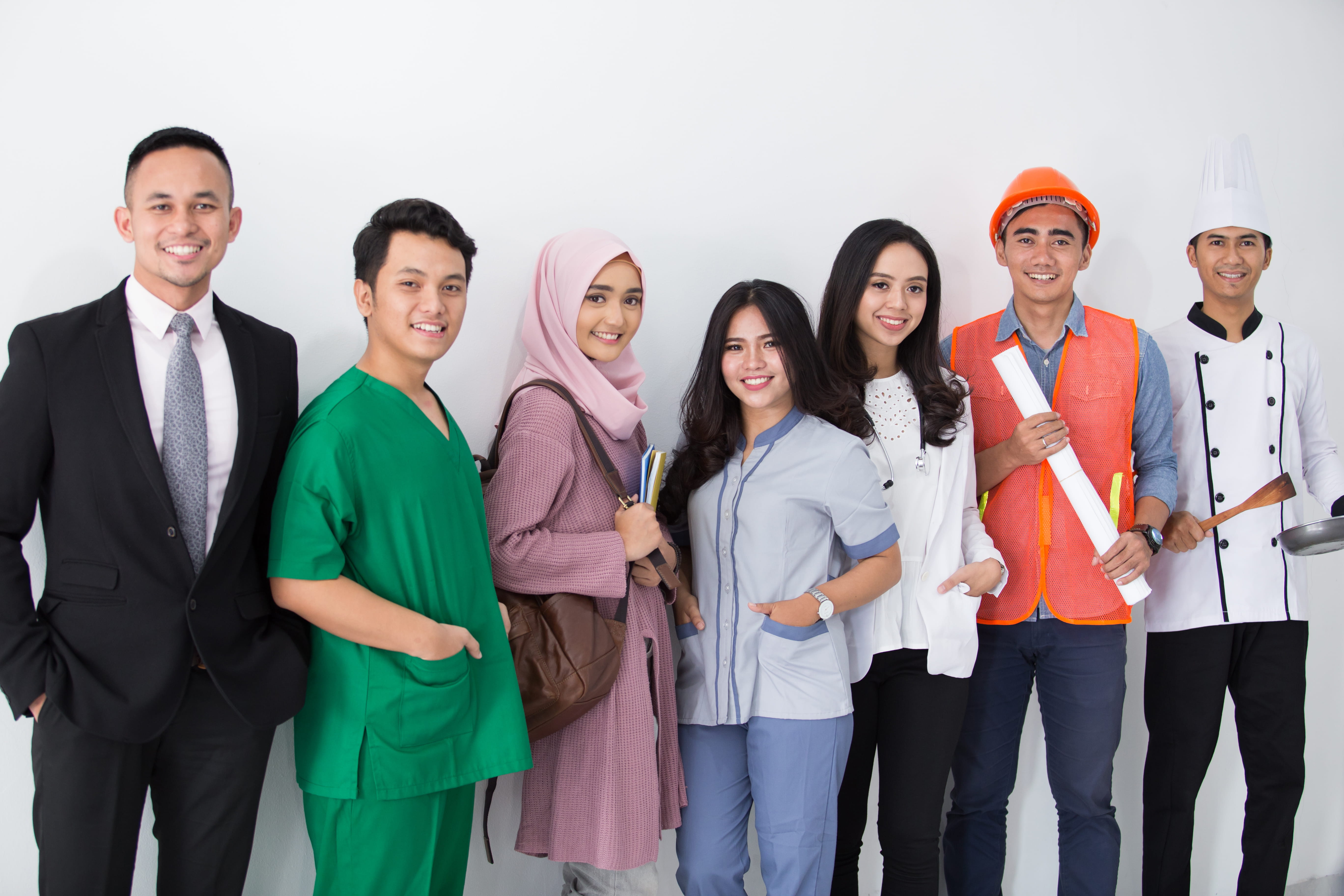 Portrait of Various Young Professionals