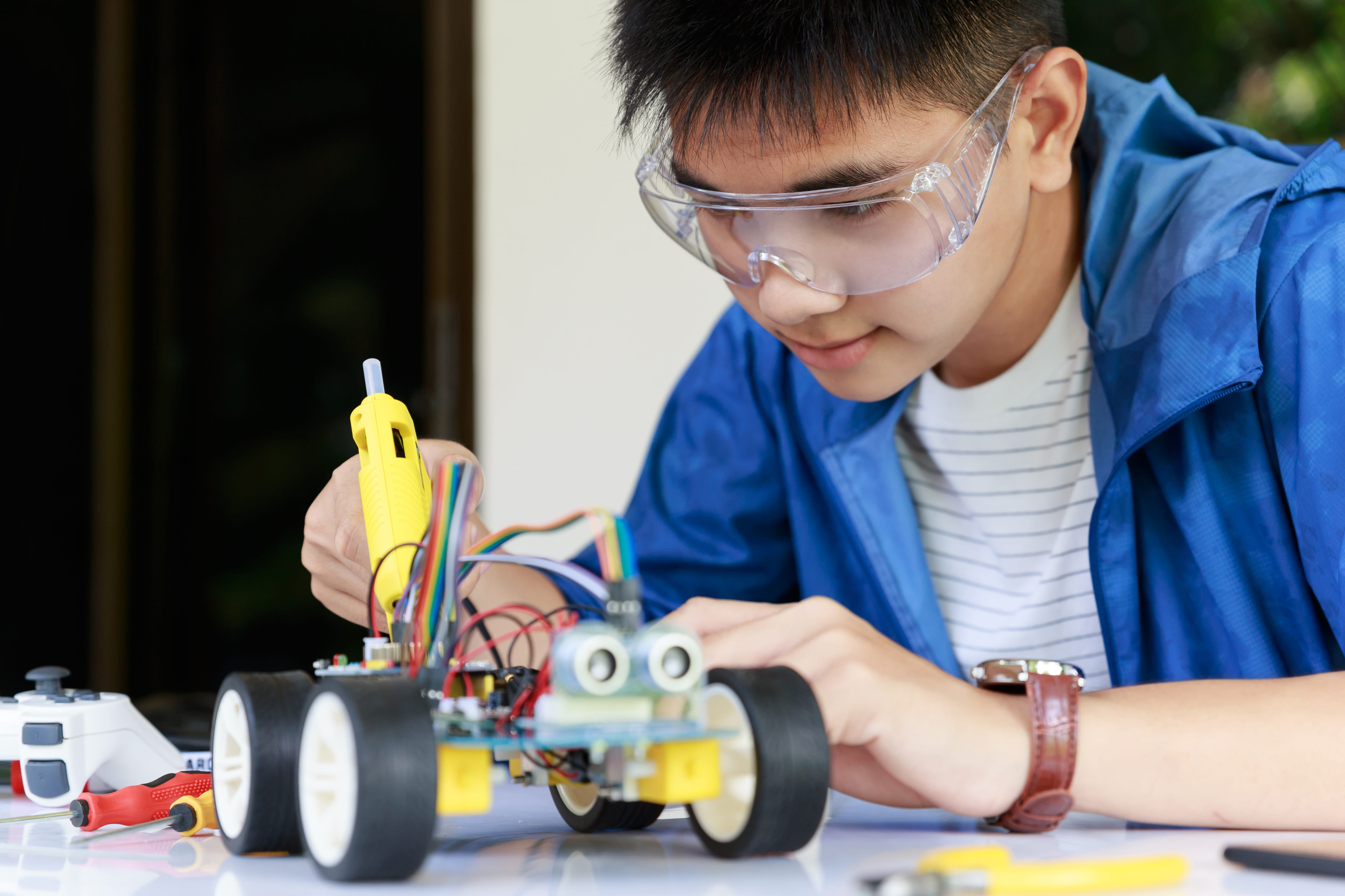 young engineering student