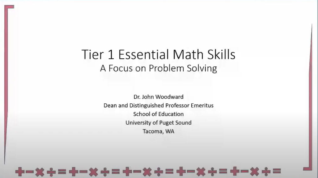 Tier 1 Essential Math Skills
