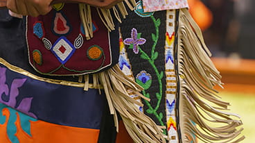 Responsibilities of the Initiative icon displaying an image of leather frill on powwow regalia
