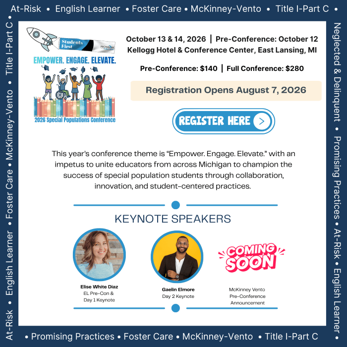2026 Special Populations Conference Flyer Logo