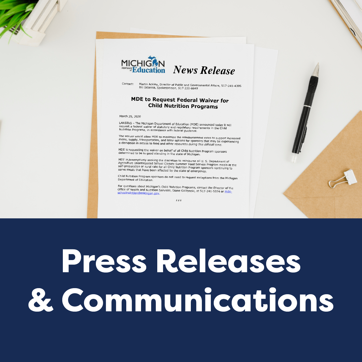 COVID-19 Press Releases