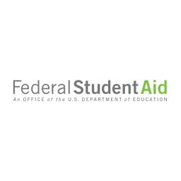 Grey text reads Federal Student Aid, an office of the Department of Education