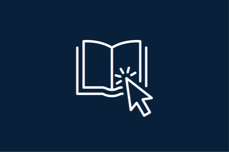 book and cursor icon