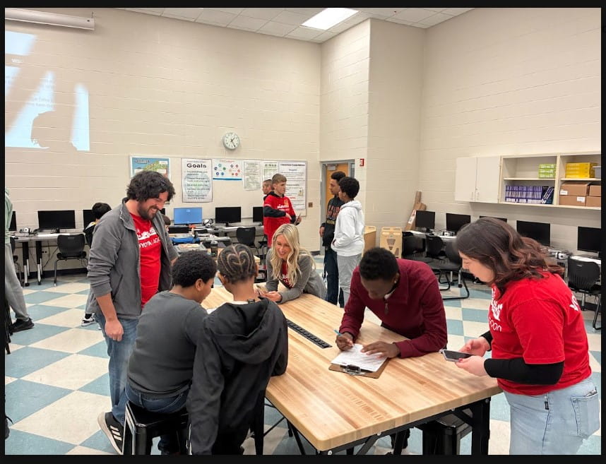 Washtenaw CTE Students working at designing