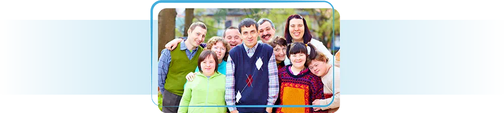 Group of young people with adult couple.
