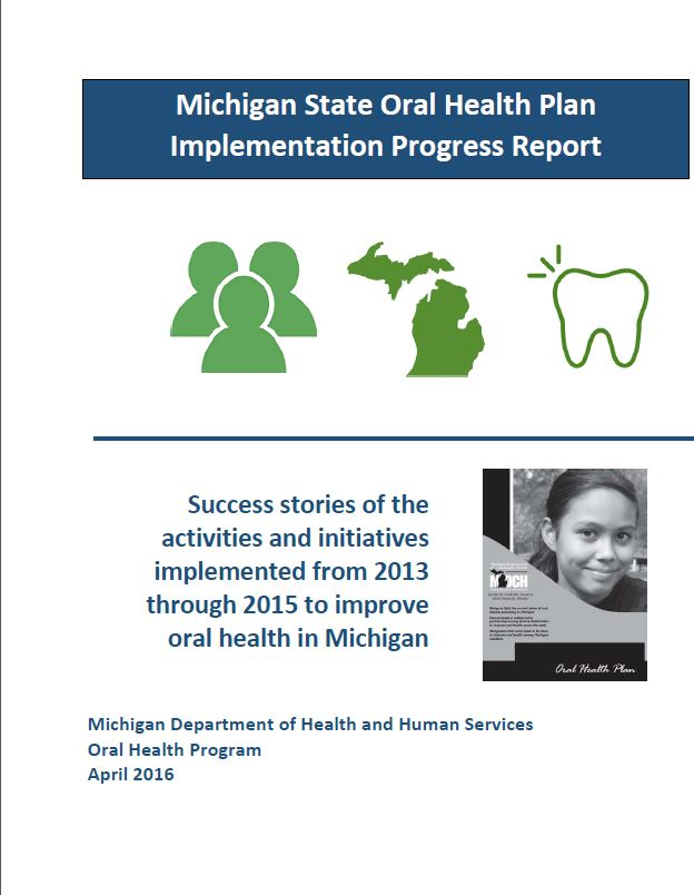 Michigan State Oral Health Plan Implementation Progress Report Image