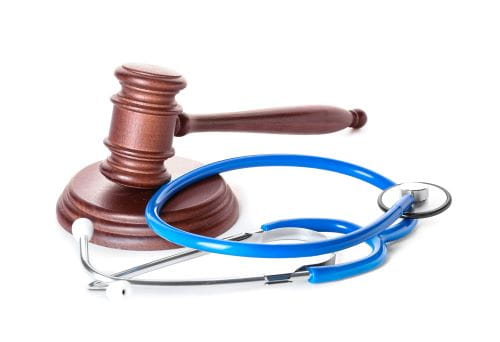 gavel and stethascope