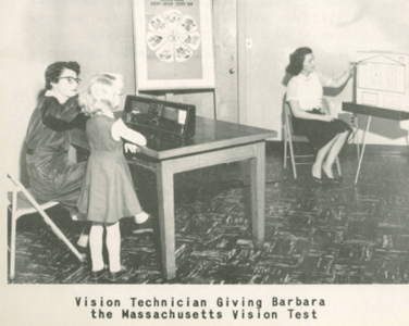 Vision Tech Giving Barbara the Massachusetts Vision Test