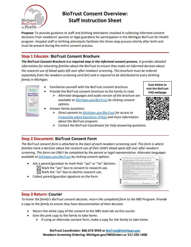 BioTrust Staff Instruction Sheet Image